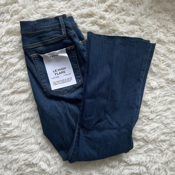 NWT FRAME - Le High Flare Cropped Denim Jeans Size 31/US 12 | High-Rise - Picture 1 of 7